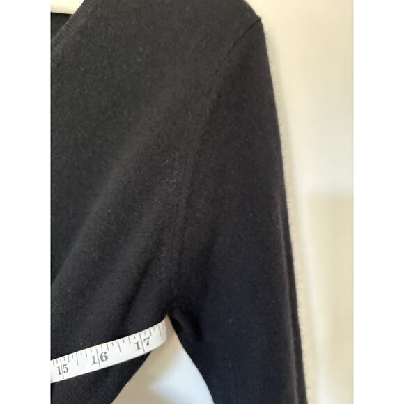 Kinross Cashmere Sweater Vneck Black Soft Womens Small - Picture 8 of 10